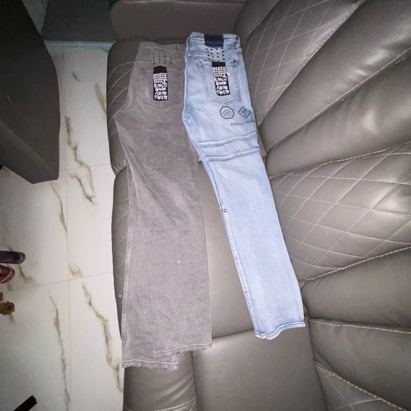 Ksubi Gray and Light Blue Slim Men Jeans